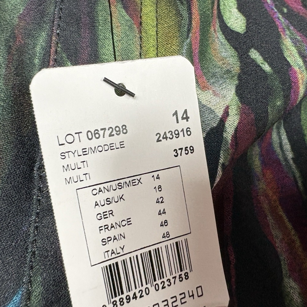 NEW Joseph Ribkoff Size 14 Abstract Print Classic Slim Pull-On Pants $205 - Picture 10 of 12